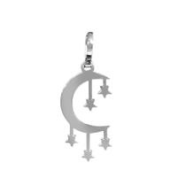 Pingente Lua com Estrelas Coleção Espiritualidade em Prata 925