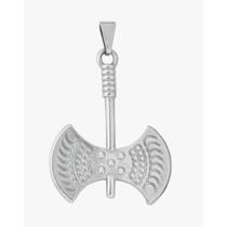 Pingente machado de xangô banhado rodhium