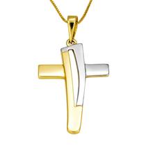 Pingente Maciço Ouro 18 Kilates 5 Gramas Ouro Amarelo e Branco 21 mm Maciço Pingente Maciço Ouro 18 Kilates 5 Gramas Ouro Amarelo e Branco 21 mm Maciço