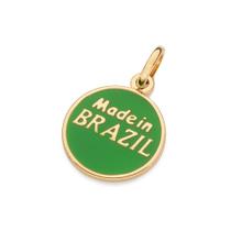 Pingente Made In Brazil Banhado a Ouro Rommanel 543014 Cor:Dourado Pingente Made In Brazil Banhado a Ouro Rommanel 543014 Cor:Dourado