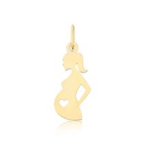 Pingente Mãe Gestante Grávida Ouro 18k Pm04