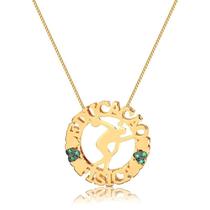 Pingente Mandala Educação Física Esmeralda + Brinde Corrente Pingente Mandala Educação Física Esmeralda + Brinde Corrente