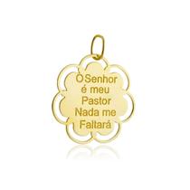 Pingente Mandala Evangélica Com Salmo Banhado A Ouro 18k Gravação a Laser Pingente Mandala Evangélica Com Salmo Banhado A Ouro 18k Gravação a Laser