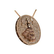 Pingente mandala iansã banhada a ouro 18k cravejada