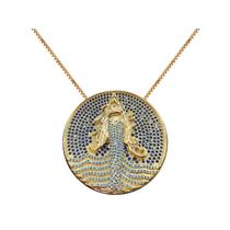 Pingente Mandala Iemanjá Banhada Ouro 18K com Zirconias