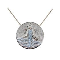 Pingente Mandala Iemanjá Banhada Rhodium Com Micro Zircônia Pingente Mandala Iemanjá Banhada Rhodium Com Micro Zircônia