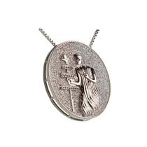 Pingente mandala oxalá banhada a rhodium