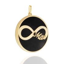 Pingente Mandala Pedra Ônix Mãe Em Ouro 18k Pingente Mandala Pedra Ônix Mãe Em Ouro 18k