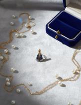 Pingente Manto Azul Nossa Senhora Aparecida Tam. P Ouro 18k Dourado Pingente Manto Azul Nossa Senhora Aparecida Tam. P Ouro 18k Dourado