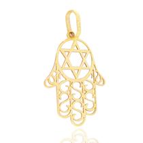 Pingente Mão de Fátima Hamsa em Ouro 18K Pingente Mão de Fátima Hamsa em Ouro 18K