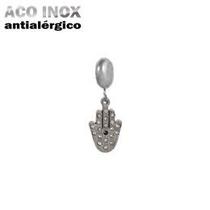 Pingente Mão Hamsa Fátima Aço Inóx Antialérgico Pulseiras Berloque