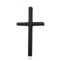 Pingente Masculino Aço Cruz Preto Pingente Masculino Aço Cruz Preto