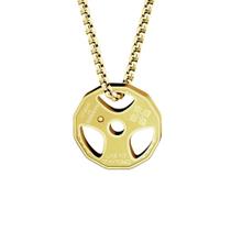 Pingente Masculino Fitness Halter Anilha - Aço Titânio