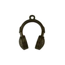 Pingente Masculino Fone De Ouvido Preto