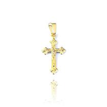 Pingente Masculino Pequeno Cruz Com Cristo Sobre Inri Banhado a Ouro 18k Pingente Masculino Pequeno Cruz Com Cristo Sobre Inri Banhado a Ouro 18k