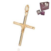 Pingente Masculino Rommanel Cruz Com Frisos Entrelaçados 542870 Pingente Masculino Rommanel Cruz Com Frisos Entrelaçados 542870