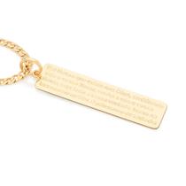 Pingente Masculino Rommanel Oração Pai Nosso Banhado Ouro 18k