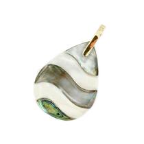 Pingente maxi em madrperola e abalone Pingente maxi em madrperola e abalone