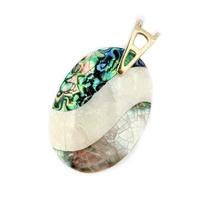 Pingente maxi em madrperola e abalone Pingente maxi em madrperola e abalone