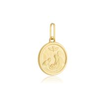 Pingente Medalha Batismo Ouro Amarelo 18 Kl Modelo 02