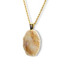 Pingente Medalha Brilhos Pérola em porcelana