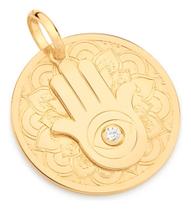 Pingente Medalha Cravejada Por 1 Zircônia D 542457