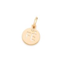 Pingente medalha da fé folheado BRANCO 542136 Rommanel