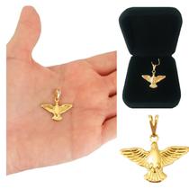 Pingente Medalha Divino Espírito Santo Religioso Semijoia Folheada a Ouro 18k Pingente Medalha Divino Espírito Santo Religioso Semijoia Folheada a Ouro 18k