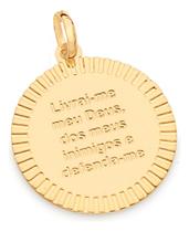 Pingente Medalha Escrita Livrai-me Meu Deus 542372
