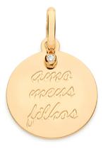 Pingente Medalha Escrito Amo Meus Filhos, Co 542395 Pingente Medalha Escrito Amo Meus Filhos, Co 542395