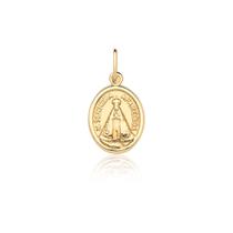 Pingente Medalha Nossa Senhora Aparecida Ouro Puro 18k P21