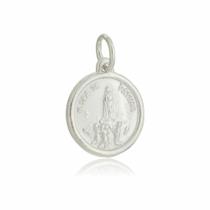 Pingente Medalha Nossa Senhora De Fátima Maciça Prata 925kl Pingente Medalha Nossa Senhora De Fátima Maciça Prata 925kl