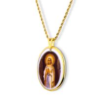 Pingente Medalha Nossa Senhora Lourdes Ouro