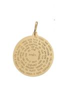 Pingente Medalha Oração Pai Nosso Ouro 18k - 3.13