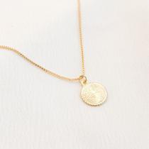Pingente Medalha Pai Nosso E Correntinha Delicada Pingente Medalha Pai Nosso E Correntinha Delicada