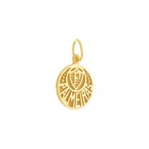 Pingente Medalha Palmeiras Ouro Amarelo 18 Kl