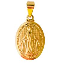 Pingente Medalha Religiosa Nossa Senhora das Graças Semijoia + Garantia e Caixinha Pingente Medalha Religiosa Nossa Senhora das Graças Semijoia + Garantia e Caixinha
