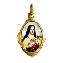 Pingente Medalha Santa Terezinha do Menino Jesus Resinada Pingente Medalha Santa Terezinha do Menino Jesus Resinada