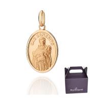 Pingente Medalha São Benedito Banhado à Ouro Rommanel 542913 Pingente Medalha São Benedito Banhado à Ouro Rommanel 542913
