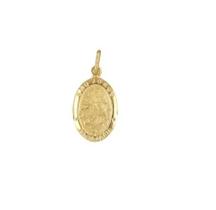Pingente Medalha São Jorge Ouro18k Grande Pingente Proteção