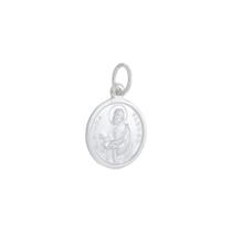 Pingente Medalha São Judas Tadeu Escrito Latim Prata 925 kl