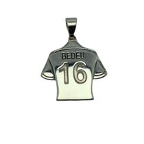 Pingente Medalhão Camisa de Futebol Personalizada Prata ou Prata com Banho WG