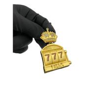 Pingente Médio Máquina Cassino 777 (M) - Banhado A Ouro 18K