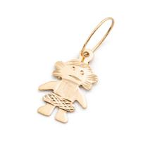 Pingente Menina 1,2cm de Ouro 18k 750