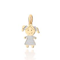 Pingente Menina Banhado A Ouro com Rhodium Rommanel 542955 Pingente Menina Banhado A Ouro com Rhodium Rommanel 542955