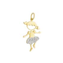 Pingente Menina Bolerinho Ouro Amarelo 18 Kl Modelo 02 Pingente Menina Bolerinho Ouro Amarelo 18 Kl Modelo 02