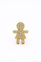 Pingente Menina com Zircônias Ouro 18k - 0.95