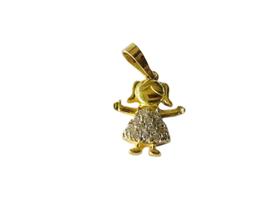 Pingente Menina com Zircônias Ouro 18k Ishizaki - 1.51 Pingente Menina com Zircônias Ouro 18k Ishizaki - 1.51