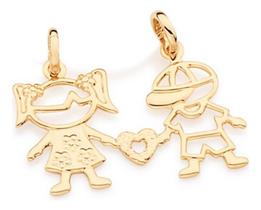 Pingente Menina E Menino Unidos Rommanel 541937