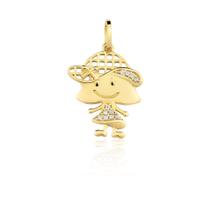 Pingente Menina em Ouro 18k P27206